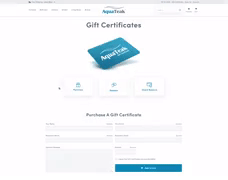 AquaTeak Gift Certificate Page